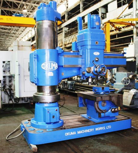 6&#039; arm 17&#034; col dia okuma dra-j radial drill, #5mt, power elevation &amp; clamping, 7 for sale