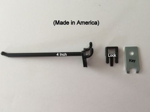(500 pack) 4 inch locking white plastic peg hooks fit 1/8-1/4 pegboard 20 keys for sale