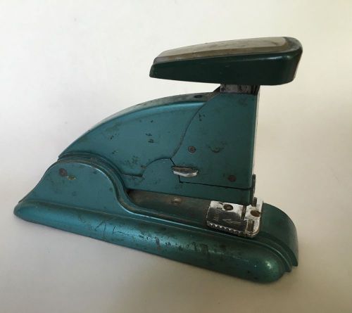 Vintage Swingline Speed Stapler No 3 Desk Mid Century Retro Green Blue Teal