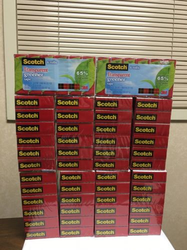 LOT OF 18 ROLLS 812  Scotch Transparent Greener Tape  3/4 x 900 Inches *ON SALE