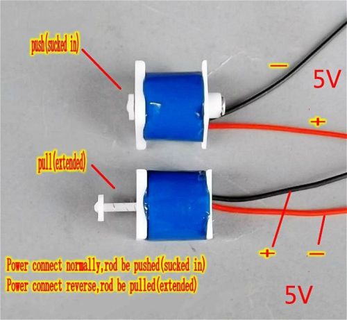 2pcs dc 5v 6mm push pull type electromagnet magnet solenoid for diy accessories for sale