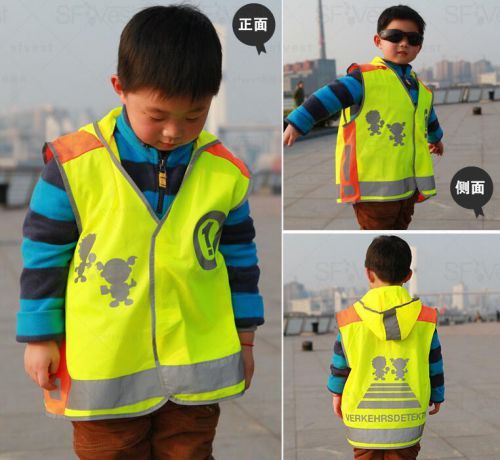 Kids Reflective Vest Security Visibility Waistcoat Jacket Child Safety Vest