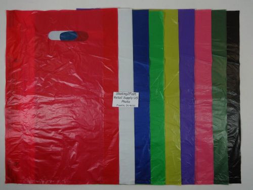 500 Qty. High Density Bags 12&#034; x 3&#034; x 18&#034; Variety of Colors Merchandise Retail