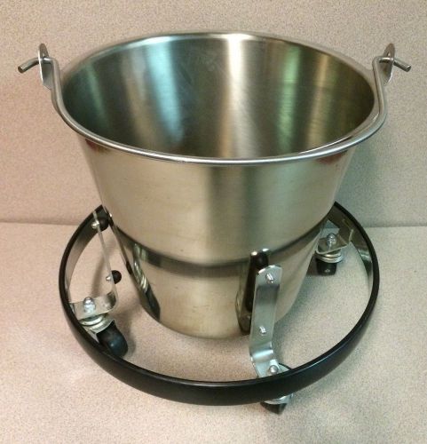 Vollrath 58130 Stainless Steel Tapered Pail 12 1/2-Quart with Brewers Cart. NSF