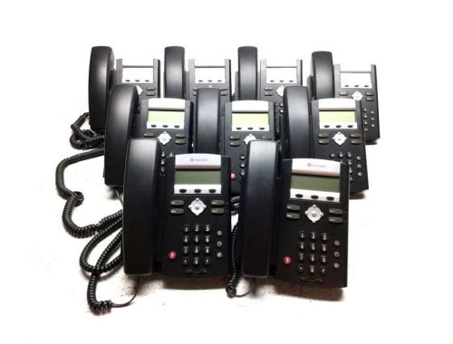 Lot of 9 Polycom SoundPoint IP 331 Phone 2201-12365-001 w/ Handsets &amp; Stands