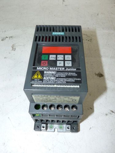 Siemens Micro Master Junior 6SE9111-5BAB53 230V Input Untested AS-IS