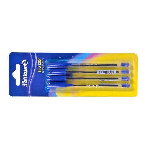 Pelikan Pen ballpoint 4x blue stick K86