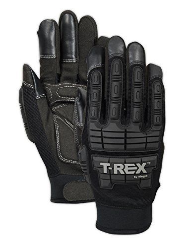 Magid Safety TRX606S T-REX Light Duty Mechanics Impact Glove, Small, Black
