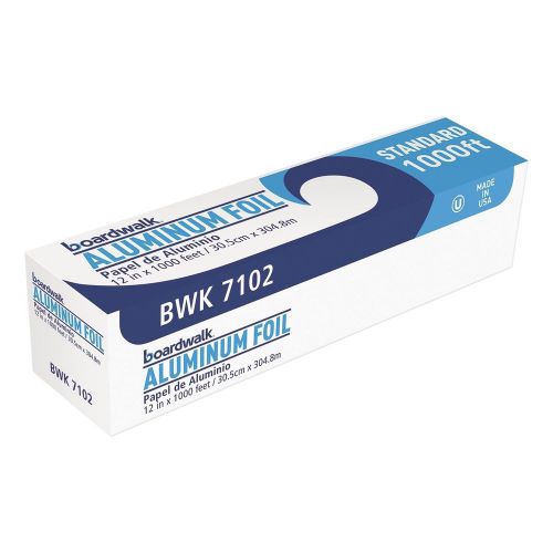 Boardwalk 7102 standard aluminum foil roll 1000&#039; length x 12&#034; width 14 micron... for sale