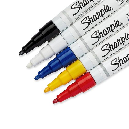 Sharpie Oil-Based Paint Markers Assorted Colors Art Drawing Markers Set 5-Pack