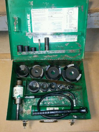 Greenlee 7310sb 1/2&#034;- 4&#034; Hydraulic Knockout Punch Driver Set