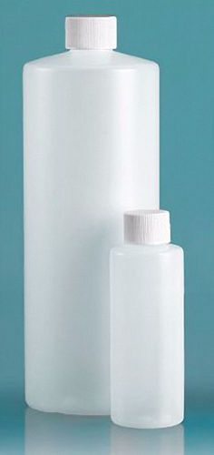32 oz hdpe plastic cylinder round bottles w/caps (lot of 10) for sale