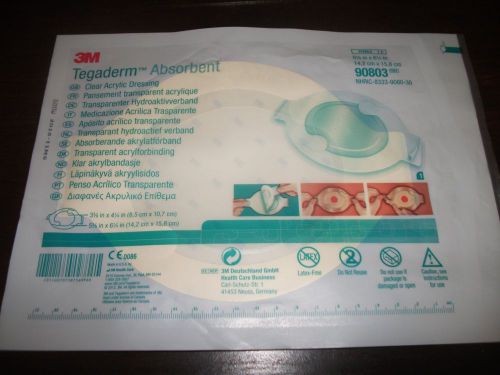 3M Tegaderm Absorbent Clear Acrylic Dressing Oval 90803 Box of 5