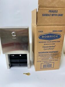 Bobrick 2-roll Bath Tissue Dispenser Stainless Steel (2888) ONE KEY INCLUDED