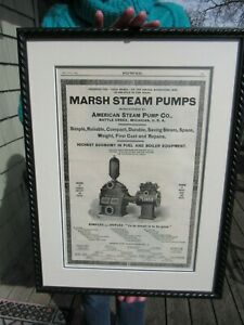 ORIGINAL 1899 MARSH STEAM PUMPS ADVERTISING AMERICAN STEAM PUMP CO BATTLE CREEK