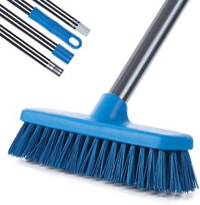 MEIBEI Floor Scrub Brush with Adjustable Long Handle-54 inch, Stiff Bristle Grou