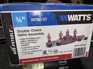 Watts 007M3QT 3/4&#034; Double Check Assembly Valve