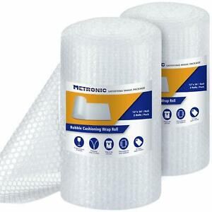 Metronic Bubble Cushioning Wrap Roll 12x72 FT Bubble Roll- Perforated 1212&#034;...