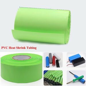 Fruit-Green PVC Heat Shrink Tubing RC Battery/Cable Wraps Sleeve Width 15-242mm