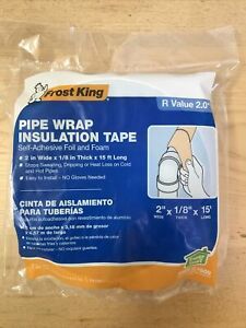 New Frost King Pipe Wrap Insulation Tape 1/8&#034; x 2&#034; x 15 ft. Self Foil and Foam