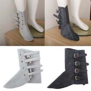 1 Pair Heat Resistant Adjustable Leather Welding Spats Leggings Shoe Cover