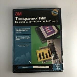 3M Transparency Film CG3460 HP Color Ink Jet Printers 50 Sheets 8.5x11 NEW