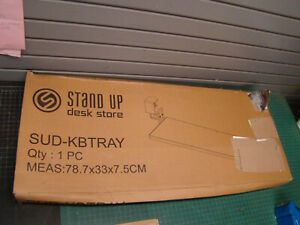 Stand Up Desk Store SUD-KBTRAY Clamp-On Adjustable Keyboard Tray Black NEW
