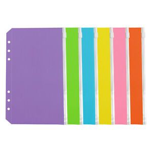 PVC Bag Binder Pockets Colorful Plastic Zipper Waterproof Solid Color Folder