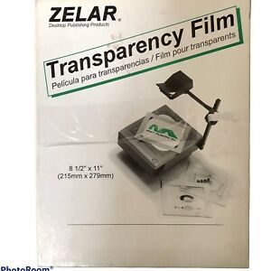 Zelar Transparency 100 Count 8.5”x 11” Laser Printers &amp; Office Copiers