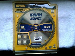 Irwin 10&#034; 80T Marathon Construction Series Trim/Finish Circular Saw Blade