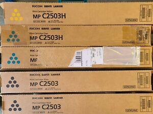 New Genuine Ricoh Color Toners for MP C2503H, NIB