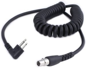 Rugged Radios CC-MOT 2-Pin to 5-Pin Coil Cord Cable For Motorola, HYT, Black...