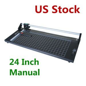 US Stock 24&#039;&#039; Manual Precision Rotary Sharp Photo Paper Cutter Paper Trimmer
