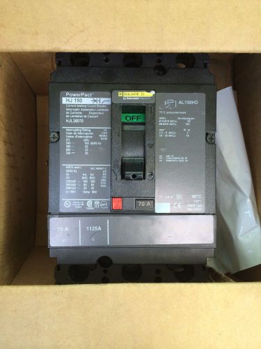 Square d hj 150 3 pole 70 amp 600v hjl36070 powerpact circuit breaker hjl for sale