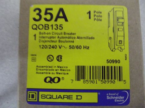 Square d qob135 1pole 35a breaker for sale