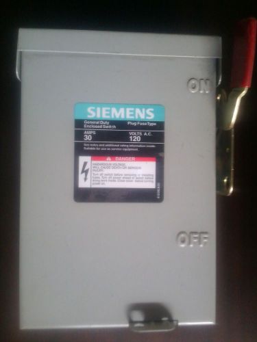 LF111N Siemens General Duty Enclosed Switch Plug Fuse Type 30 Amp 120V (New)