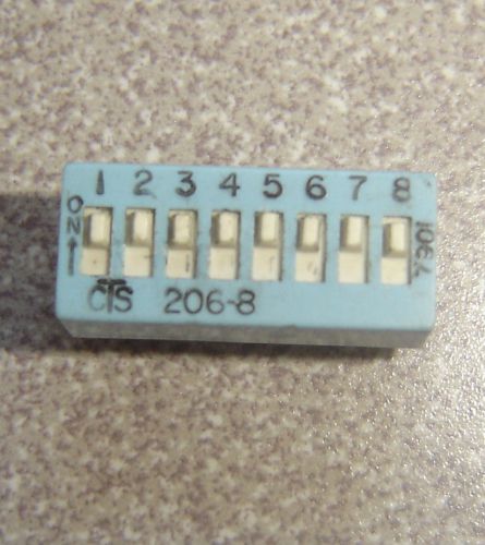 CTS 206-8 Dip Switch Slide Switch 8 position  NOS