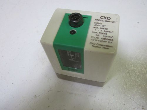 Ckd ape-8t pressure switch 125/250v *used* for sale
