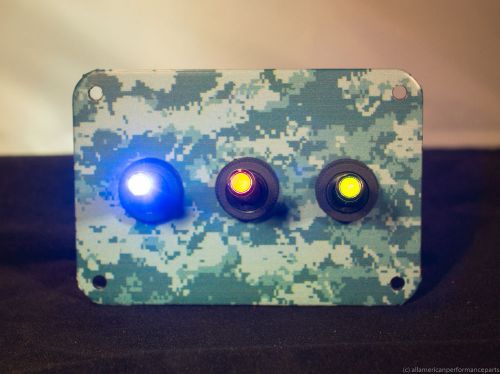 3 HOLE Digital Camo WRAP - Urban w/ 3 LED toggle switches of your choice Shown