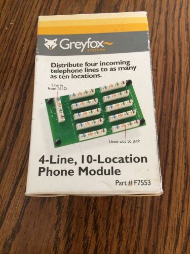 Greyfox F7553 - OnQ TM7553 4-Line 10-Location Punch Down Phone Module    **NEW**