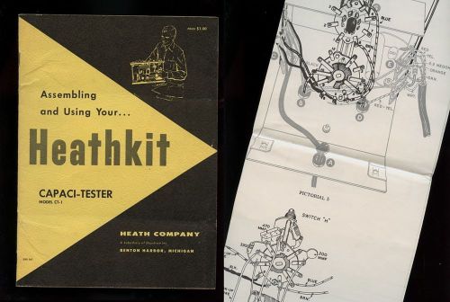 1957 Heathkit CAPACI-TESTER Model CT-1 Assembly Manual Schematics Diagrams Book