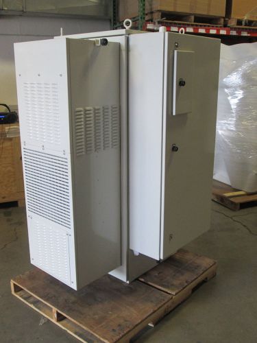 22 Rack Unit Outside Plant  NuWay cabinet Dual speed 6000 and 10,000 BTU AC