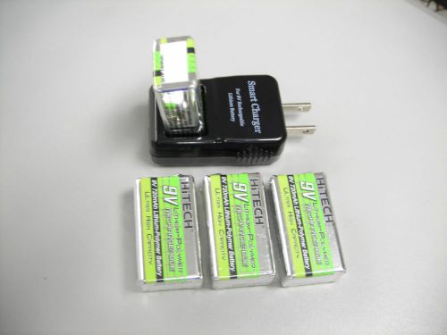 9v smart charger with 4pcs hitech lion720mah*rechargeable*tech-usa/japan.ce rohs for sale