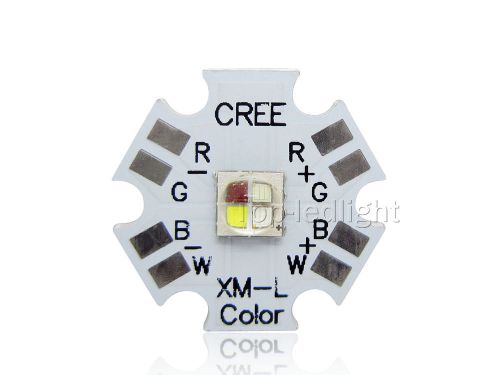 2PCS CREE XML XM-L RGB+Cool White 12W High Power LED Light Lamp Emitter 20mm PCB