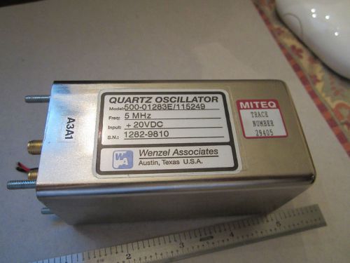 Wenzel 5 mhz quartz oscillator frequency standard bin#red for sale