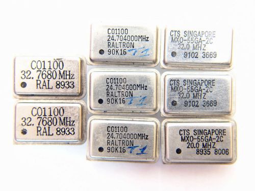 8pcs CRYSTAL OSCILLATOR 32.768 MHz RALTON 24.70400MHz CTS 32.0MHz MX0-55GA-2C