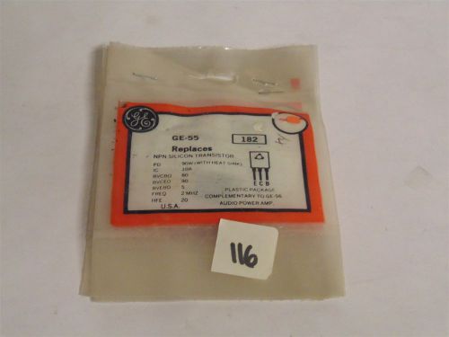 Lot of 4 ge-55 npn silicon transistor 90w 10a 2mhz (c10-5-116) for sale