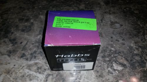 Hobbs hour meter #20029-17, ac hour, 2 screw mount,  220 vac for sale