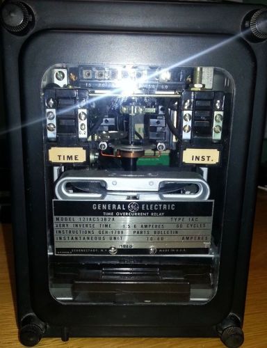 General electric 12iac53b2a time overcurrent type iac 1.5-6 a amp relay for sale