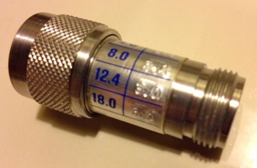 Midwest Microwave DC-18GHz 3dB Coaxial Inline Attenuator Mod.219-3 50ohm N(f)(m)